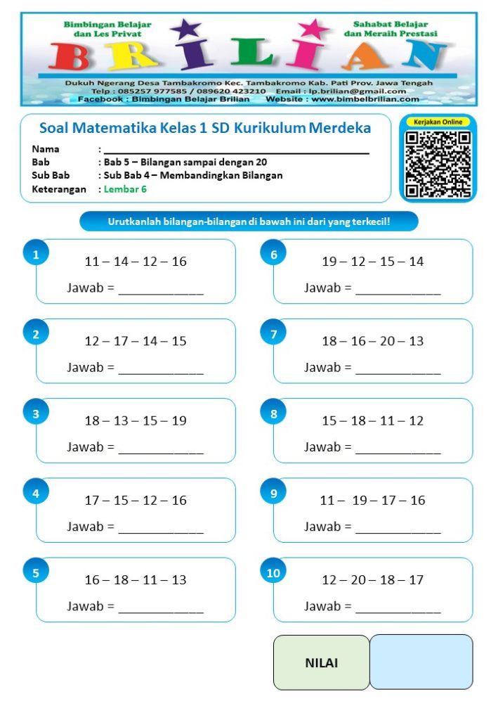 10 Rahasia Menguasai Contoh Soal Matematika Kelas 1 Agar Si Kecil Cerdas Sejak Dini